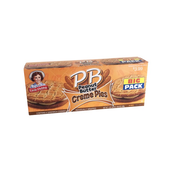 Little Debbie Creme Pies Peanut Butter Filled Cookies (6 each) from