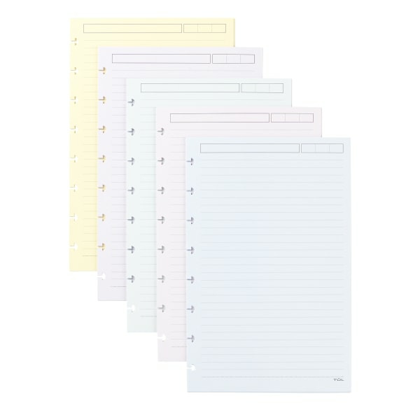 Tul Discbound Narrow-Ruled Refill Pages - Assorted Colors - Junior Size
