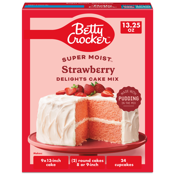 Betty Crocker Delights Super Moist Strawberry Cake Mix Same-Day