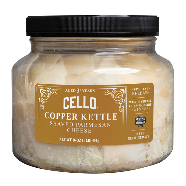 Cello Copper Kettle Shaved Parmesan Cheese, 16 oz