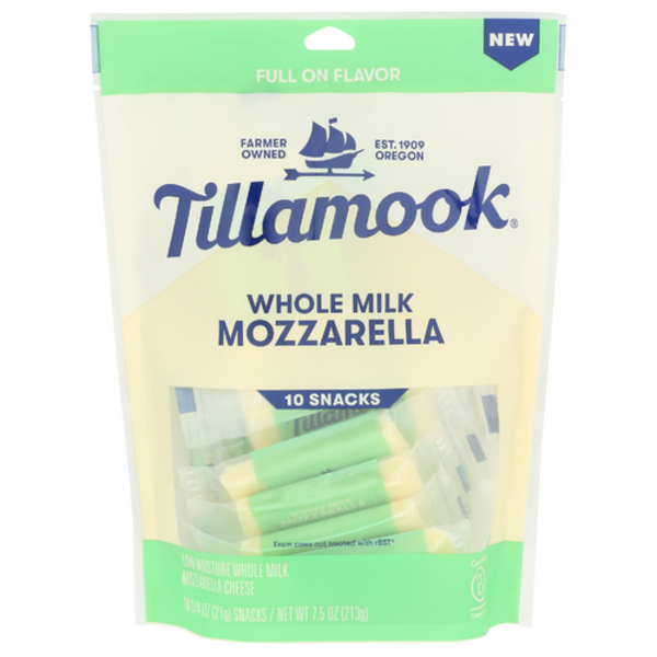 Tillamook Tillamook Whole Milk Mozzarella Cheese Snacks, 10 Count
