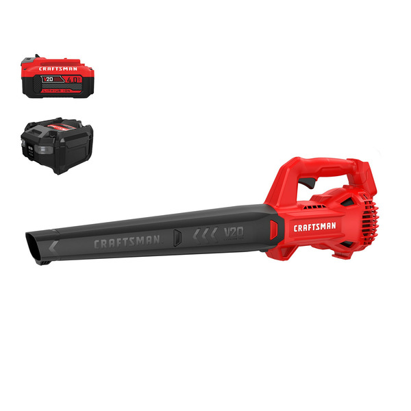 CRAFTSMAN V20 20-volt 200-CFM 90-MPH Battery Handheld Leaf Blower 4 Ah Battery Included Charger Included