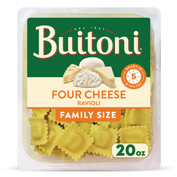 Buitoni Four Cheese Ravioli, Refrigerated Pasta, 20 oz Family Size Package