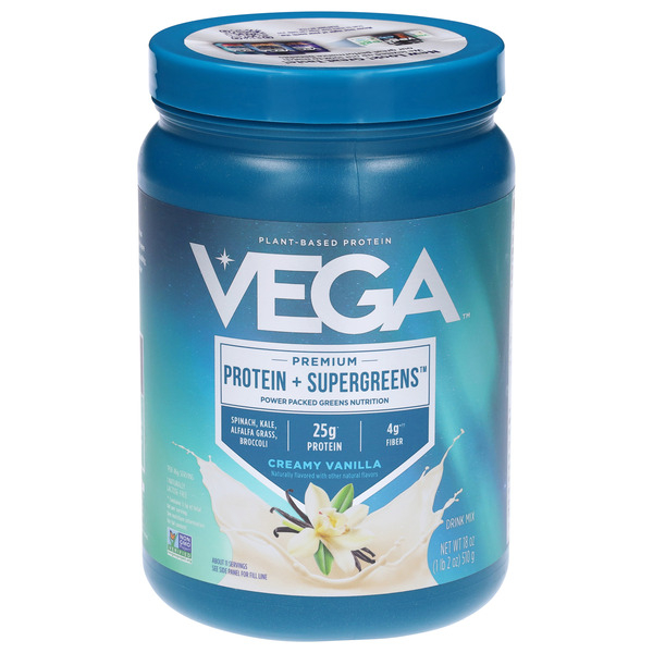 Vega Plant-Based Premium Creamy Vanilla Protein + Supergreens Same