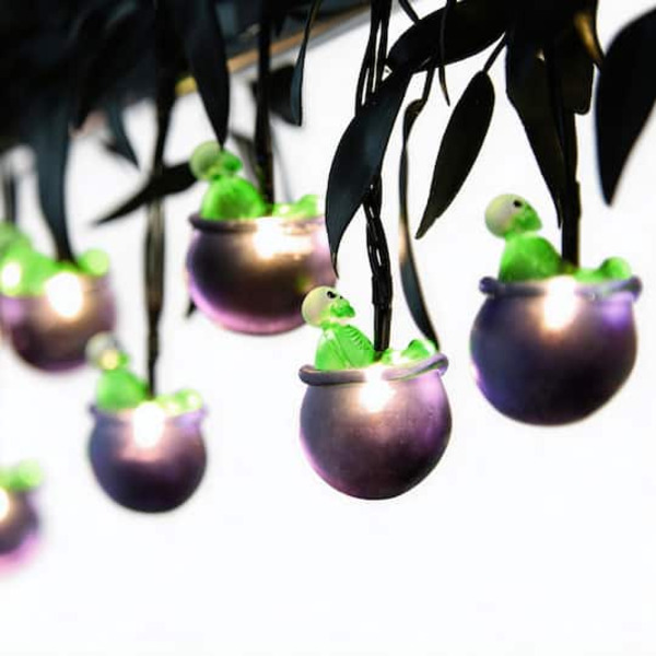 Ashland Cauldron & Skeleton LED String Lights