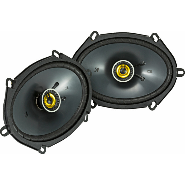 Kicker 6" x 8" Yellow & Black CS Series 2-Way Car Speakers Pair With Polypropylene Cones