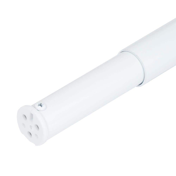 Everbilt 1 Pack Rod 48 In.-72 In W. White Heavy Duty Adjustable Steel Hanging Closet Rod