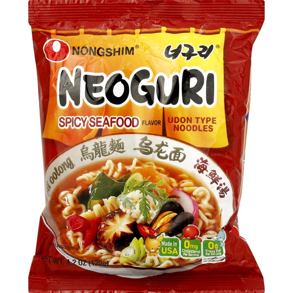 Nongshim Udon Type Noodles, Spicy Seafood Flavor (4.2 oz) from Safeway