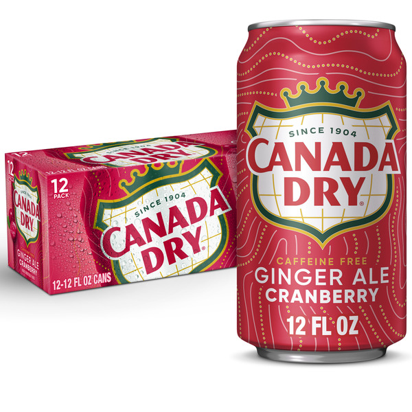 Canada Dry Cranberry Ginger Ale Soda, 12 fl oz cans, 12 pack Same