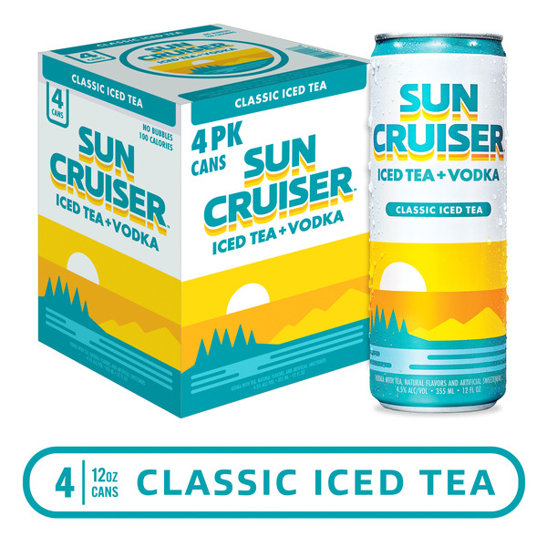 Sun Cruiser Iced Tea Vodka, Classic Iced Tea (12 fl. oz. Can, 4pk