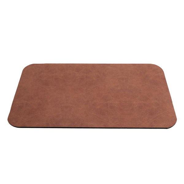 Top Paw Leather Pattern Placemat for Dogs - Brown