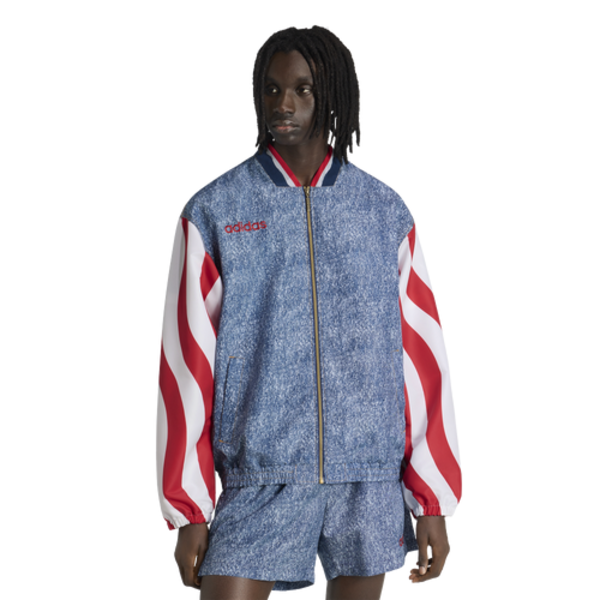 adidas Men's USA Denim Graphic Track Jacket, L