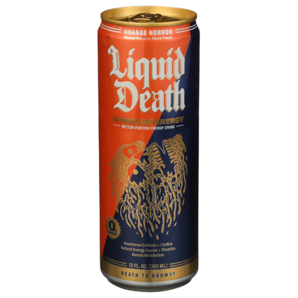 Liquid Death Orange Horror Sparkling Energy Drink
