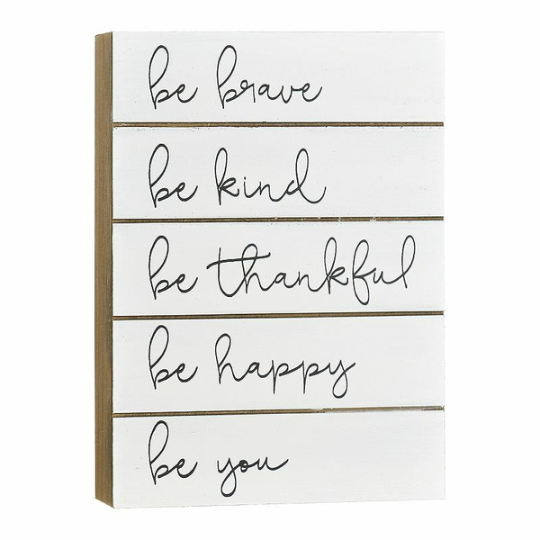 Belle Maison "Be" Box Sign Art - White