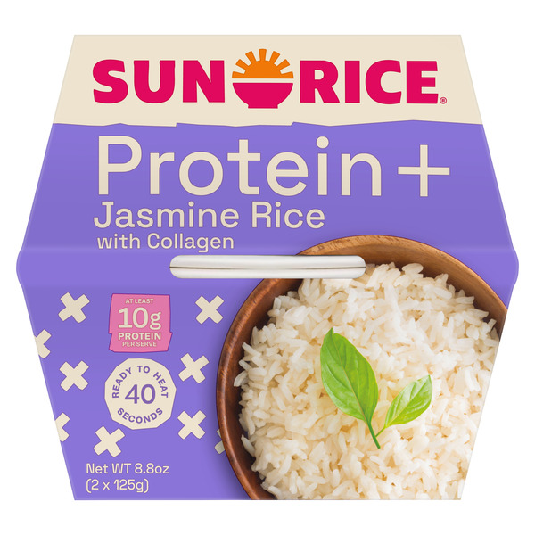 SunRice Protein+ Jasmine Microwavable Rice with Collagen