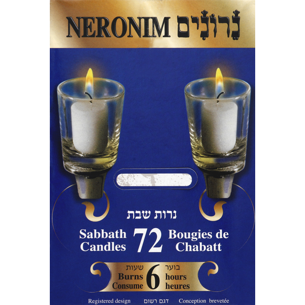 Neronim Candles, Sabbath (72 each) Instacart