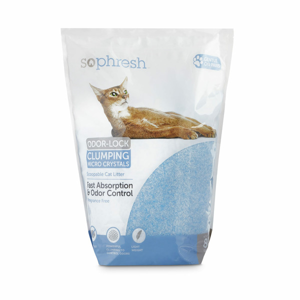 So Phresh Blue Silica Fragrance Free Clumping Micro Crystals Scoopable Cat Litter