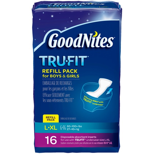 GoodNites TRUFIT Disposable Absorbent Inserts for Boys & Girls (16 ct