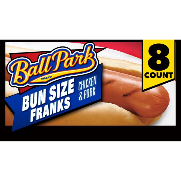Ball Park Bun Length Hot Dogs, Classic, 8 Count Same-Day Delivery