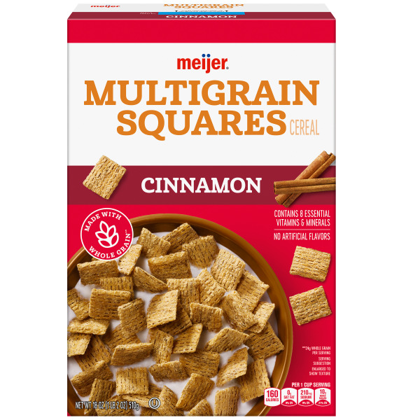 Meijer Cinnamon Multigrain Squares Cereal