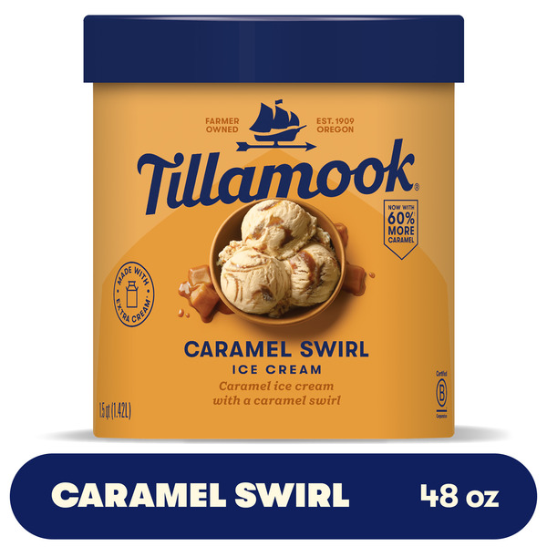 Tillamook Caramel Swirl Ice Cream, 48fl-oz Same-Day Delivery or