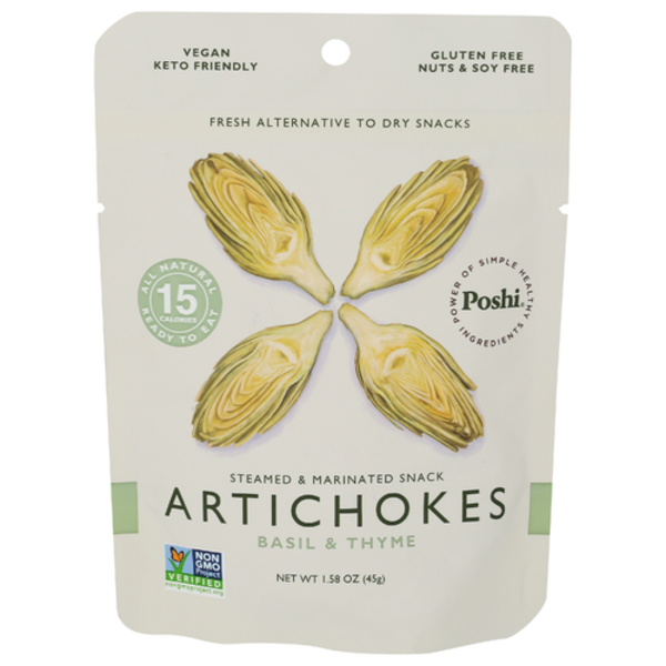 Poshi Veggie Snacks Basil & Thyme Marinated Artichokes
