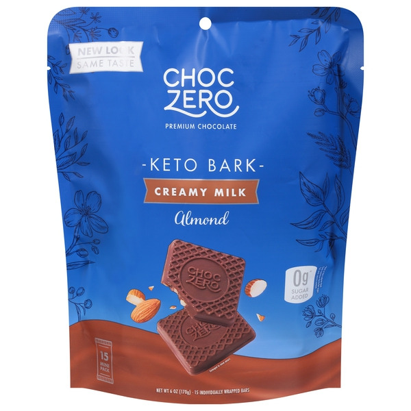 38explore ZEROPOD 【MUKU/CHOCOLATE】 ChocZero Bars, Milk Chocolate, Almonds, No Sugar Added Same-Day