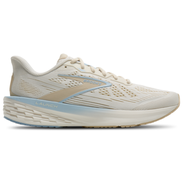 Brooks Women's Launch 12 Running Shoes, Size 7.5, Medium/B - White & Beige
