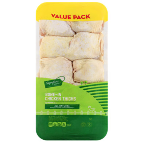 Signature Farms Value Pack Bone-In Chicken Thigh