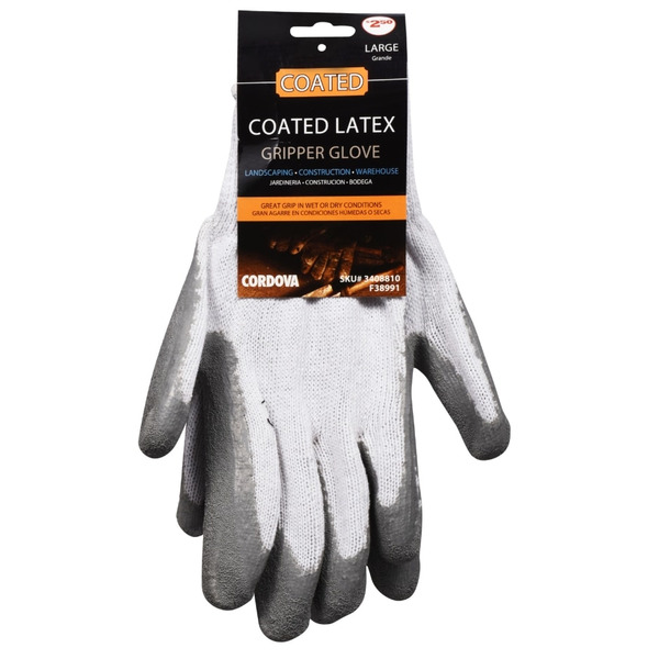 CORDOVA SAFETY PRODUCTS Latex-Coated Gripper Gloves Same-Day