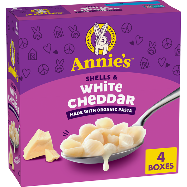 Annie's Organic Shells Pasta and White Cheddar Cheese - Main Image