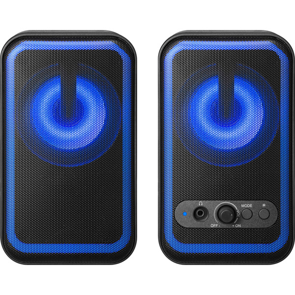 Insignia 2.0 Bluetooth Computer Speakers with RGB Lighting - Black