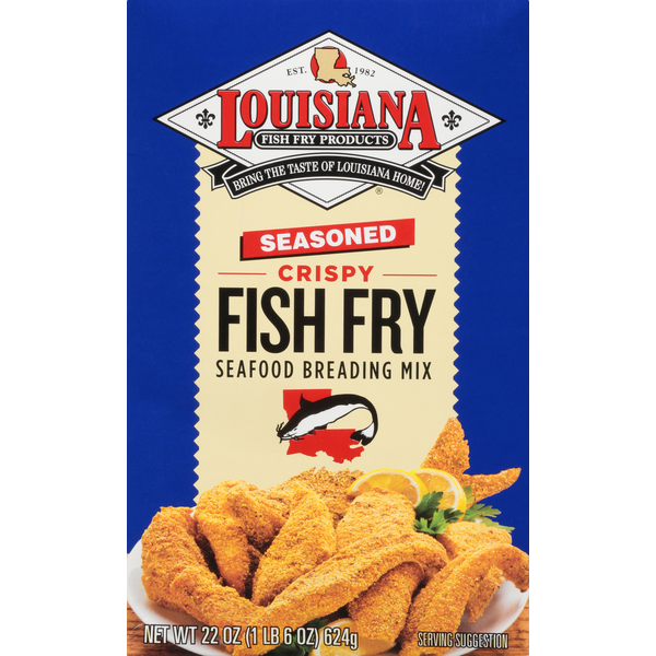 Louisiana Fish Fry Products Seafood Breading Mix, Fish Fry, Seasoned