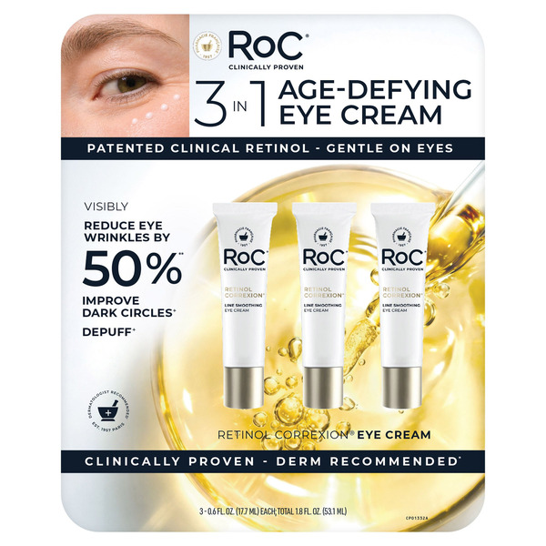 ROC Line Smoothing Eye Cream, 0.6 fl oz, 3-pack