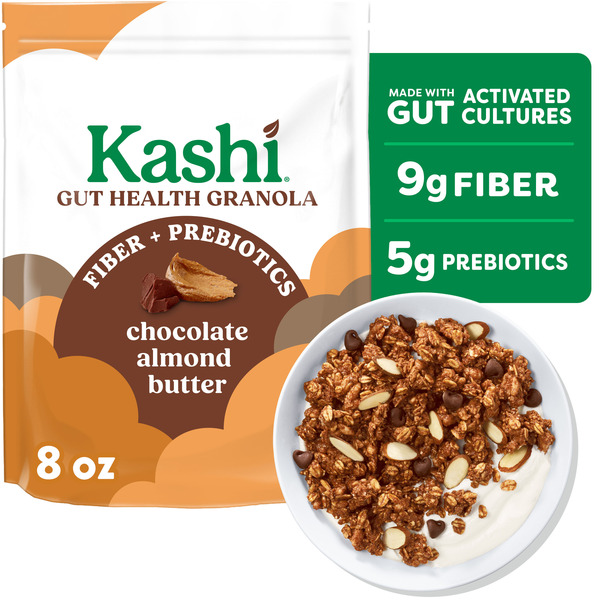 Kashi Gut Health Chocolate Almond Butter Granola, Prebiotics and High Fiber, Whole Grain