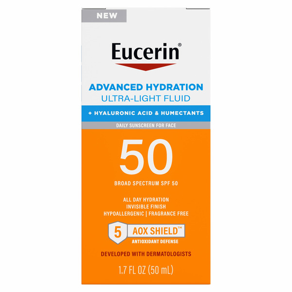 Eucerin Advanced Hydration Broad Spectrum Daily For Face Spf 50 Sunscreen - 1.7 fl oz