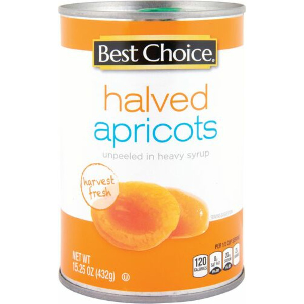 Best Choice APRICOT HALVES UNPEELED IN HEAVY SYRUP Same-Day