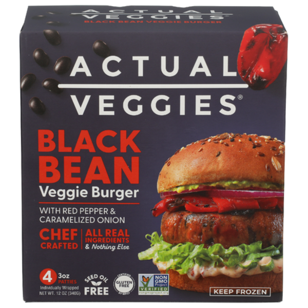 Actual Veggies Black Bean Veggie Burgers