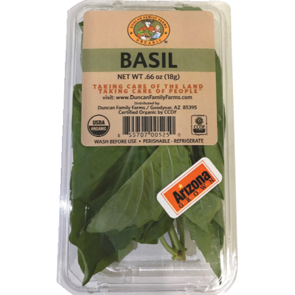 Duncan Family Farms Organic Fresh Basil Package