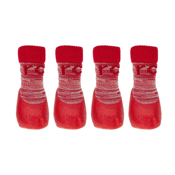 RC Pets Sporty Pawks Dog Socks, Large - Red Heather