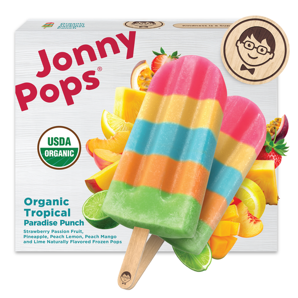 JonnyPops Organic Tropical Paradise Punch Frozen Pops Same-Day
