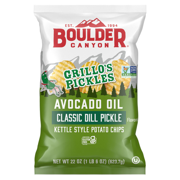 Boulder Canyon Classic Dill Pickle Potato Chips, 22oz