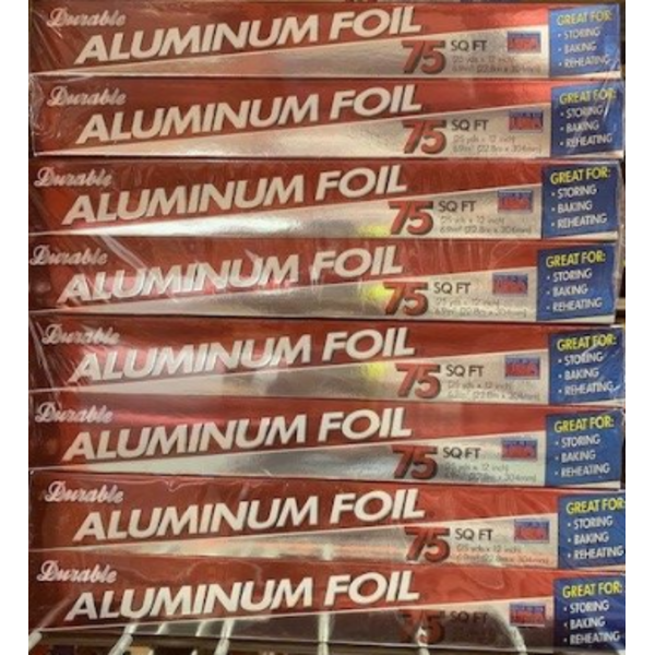 Durable Foil - 4 Pack Aluminum Foil 75FT