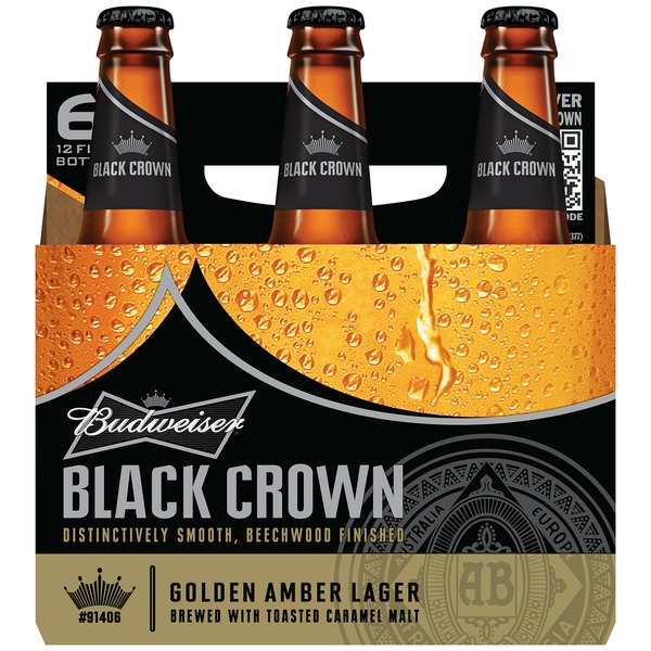 Budweiser Black Crown Beer (12 fl oz) Instacart