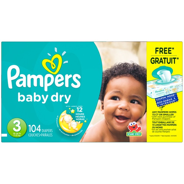pampers 104 pack size 3