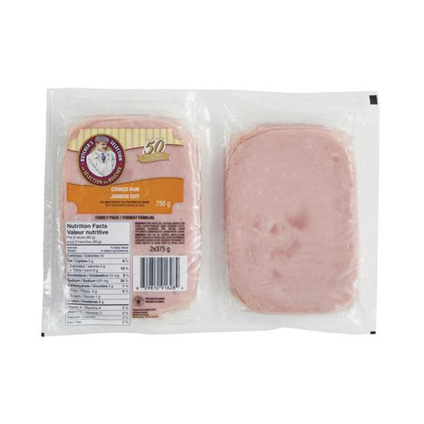 Butcher's Selection Cooked Ham, 2-Pack, 750-g Same-Day Delivery
