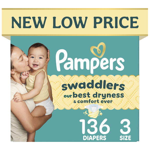 Pampers Swaddlers Disposable Diapers, Size 3, 136 Count - Limited Edition Design