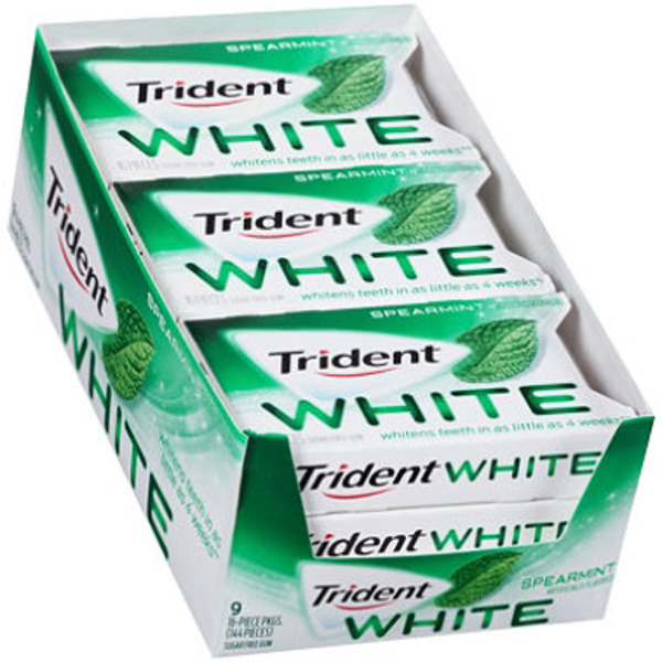 Trident - White Spearmint Gum - 9/16 pc