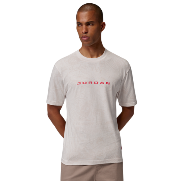 Jordan Men's Brooklyn Laser Graphic T-Shirt, S - Phantom/University Red