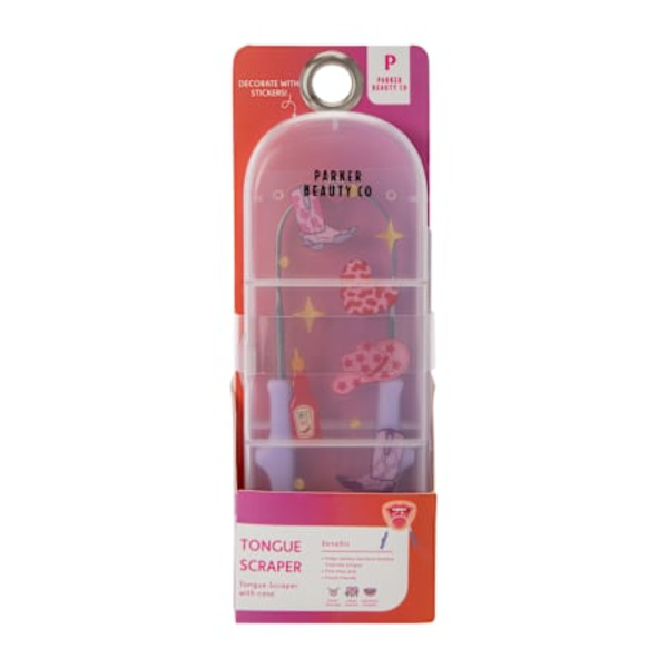 Parker Beauty Co. Tongue Scraper With Case - Purple